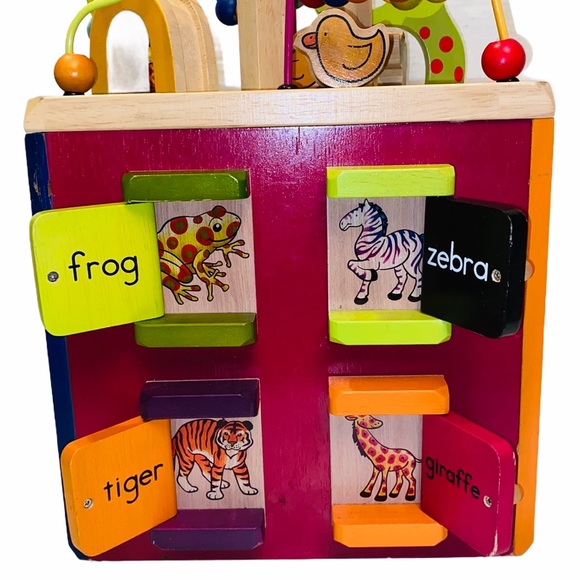 Zany Zoo  Wooden Activity Cube by B. Toys - Picture 7 of 16
